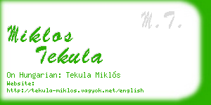 miklos tekula business card